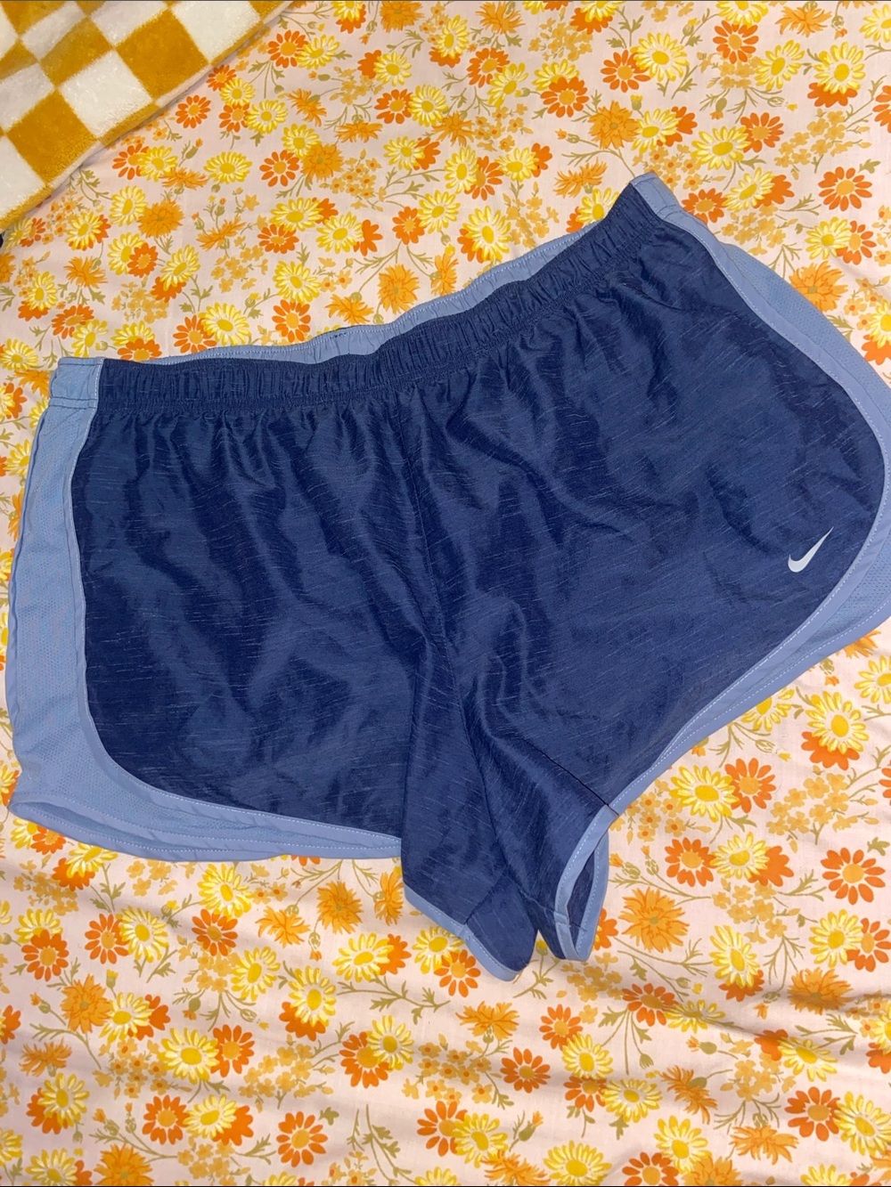 BLUE NIKE DRI FIT SHORTS Periwinkle Athletic Running Walking Gym